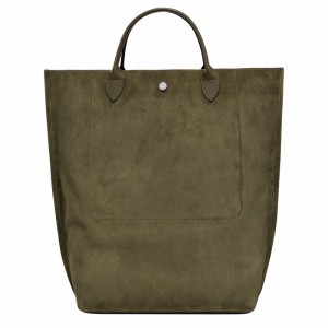 Longchamp Cabas Longchamp M Naisten Kangaskassit Khaki Suomi | 10277HFO292