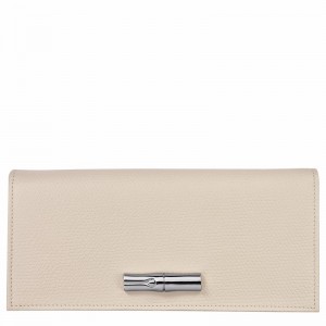 Longchamp Le Roseau Flap Naisten Lompakko Valkoinen Suomi | L3044HFP555