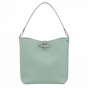 Longchamp Le Roseau M Naisten Olkalaukku Celadon Suomi | 10281HFP282