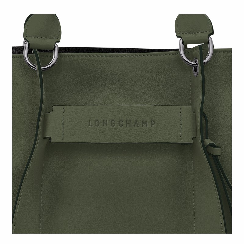 Longchamp 3D L Naisten Käsilaukku Khaki Suomi | 10198HCV292