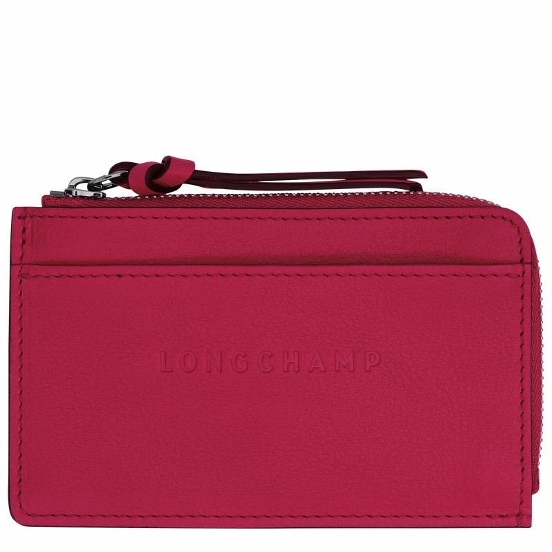 Longchamp 3D Miesten Korttikotelo Fuksia Suomi | 30034HCVJ13-