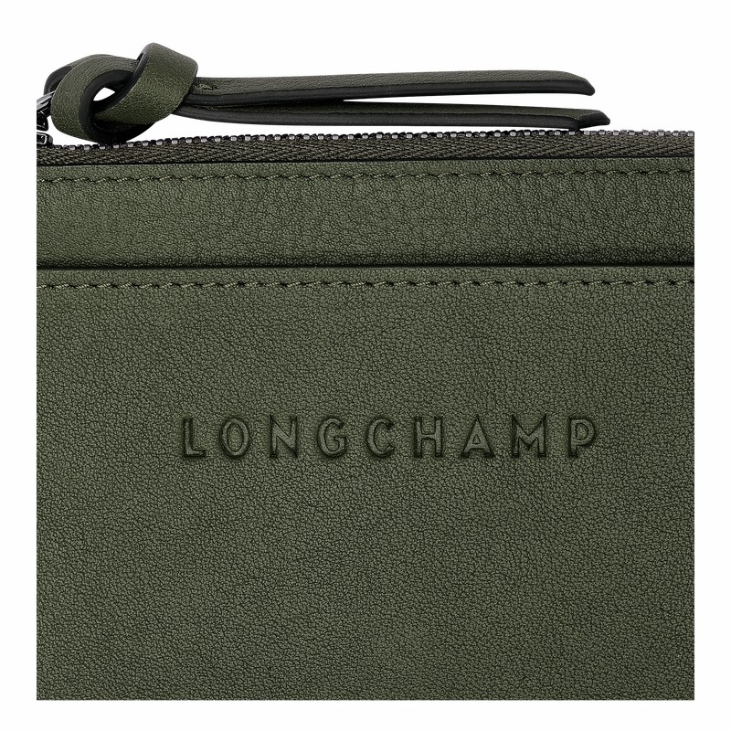 Longchamp 3D Naisten Korttikotelo Khaki Suomi | 30034HCV292