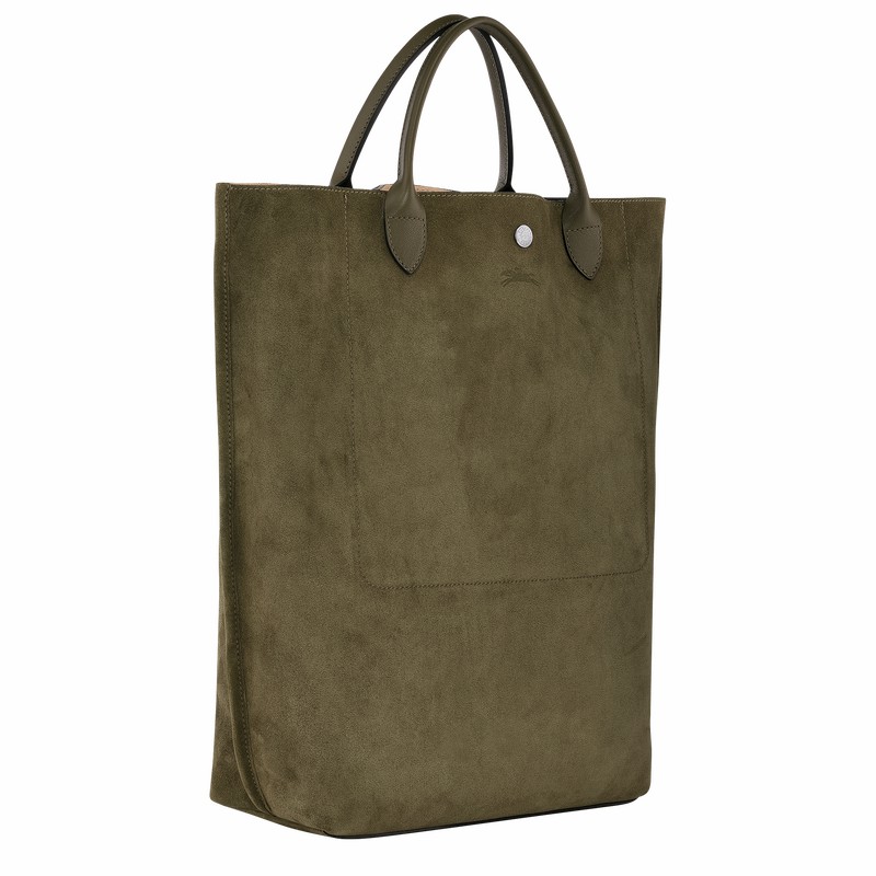 Longchamp Cabas Longchamp M Naisten Kangaskassit Khaki Suomi | 10277HFO292