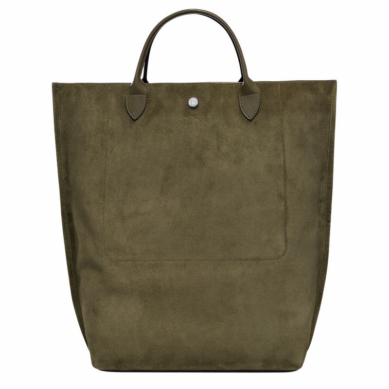 Longchamp Cabas Longchamp M Naisten Kangaskassit Khaki Suomi | 10277HFO292