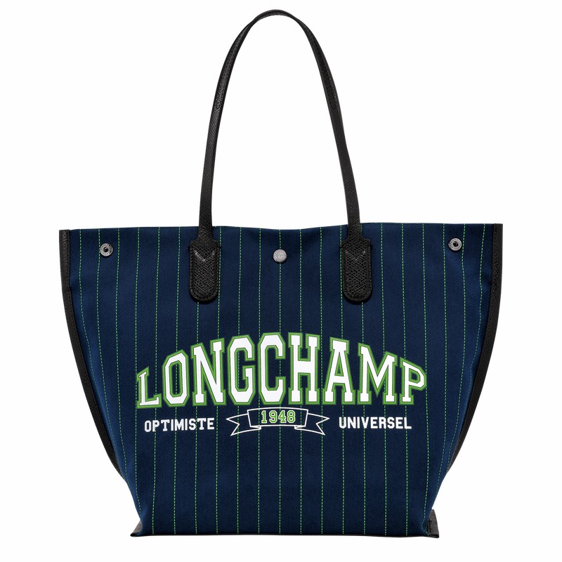 Longchamp Essential Naisten Kangaskassit Laivastonsininen Suomi | 10090HFD006