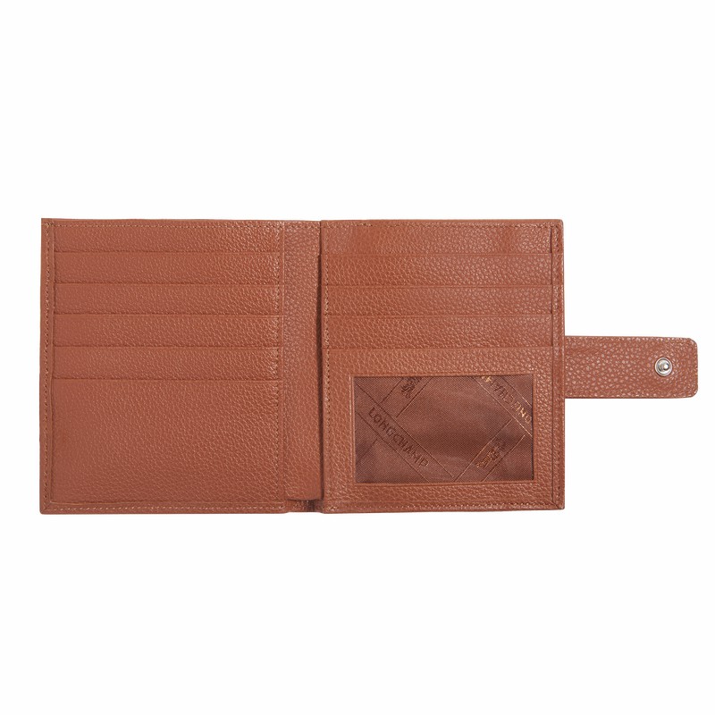 Longchamp Le FOULONNÉ Compact Naisten Lompakko Caramel Suomi | L4961021121