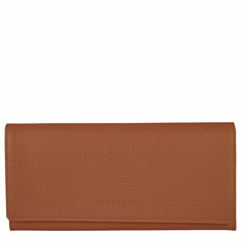 Longchamp Le FOULONNÉ Continental Naisten Lompakko Caramel Suomi | L3044021121