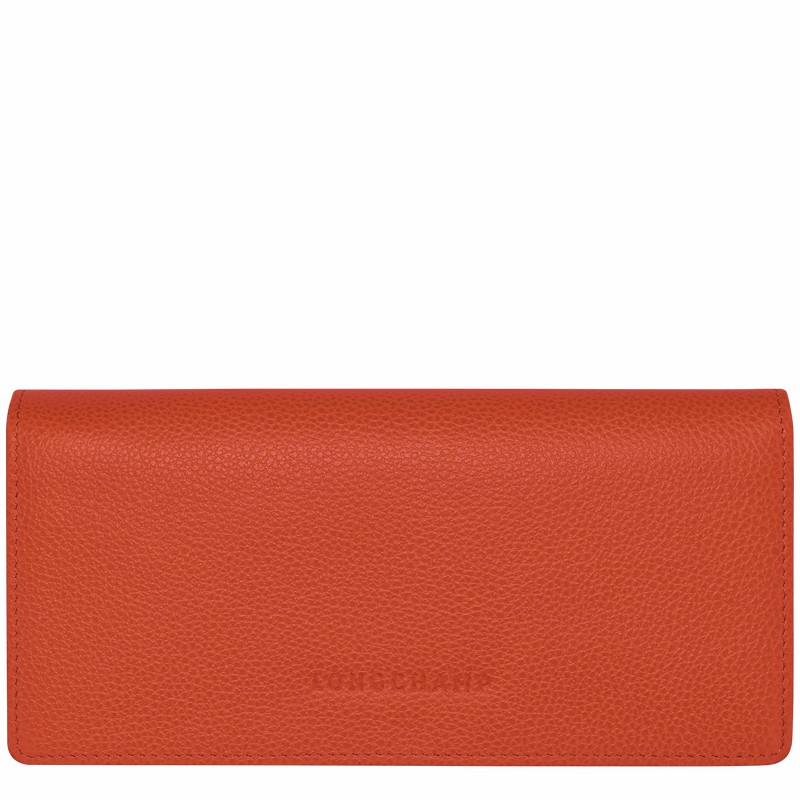 Longchamp Le FOULONNÉ Continental Naisten Lompakko Oranssi Suomi | L3044021685