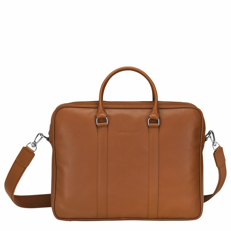 Longchamp Le FOULONNÉ M Miesten Salkku Caramel Suomi | L2123021F72-