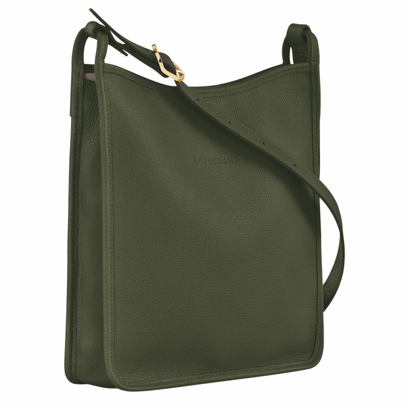 Longchamp Le FOULONNÉ M Naisten Crossbody Laukut Khaki Suomi | 10140021892