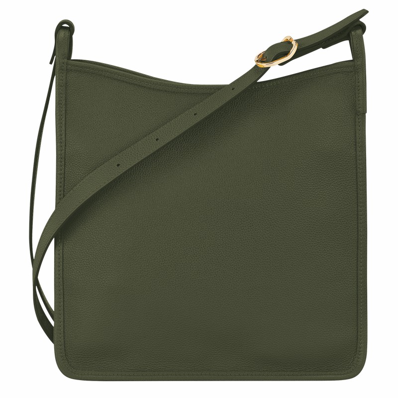 Longchamp Le FOULONNÉ M Naisten Crossbody Laukut Khaki Suomi | 10140021892