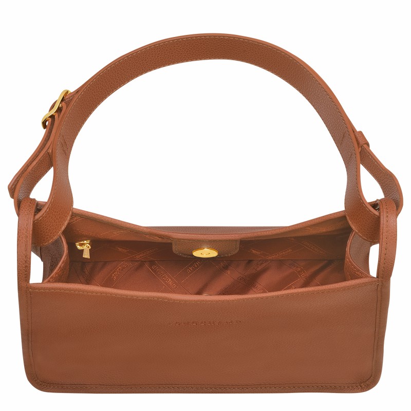 Longchamp Le FOULONNÉ M Naisten Hobo Laukku Caramel Suomi | 10155021121