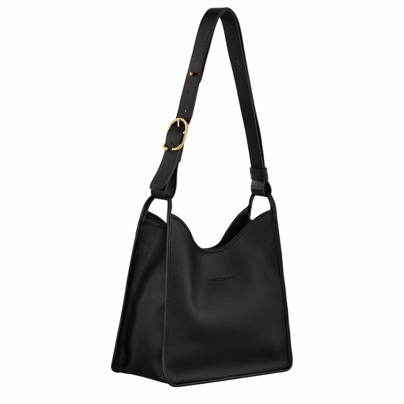 Longchamp Le FOULONNÉ M Naisten Hobo Laukku Mustat Suomi | 10155021001