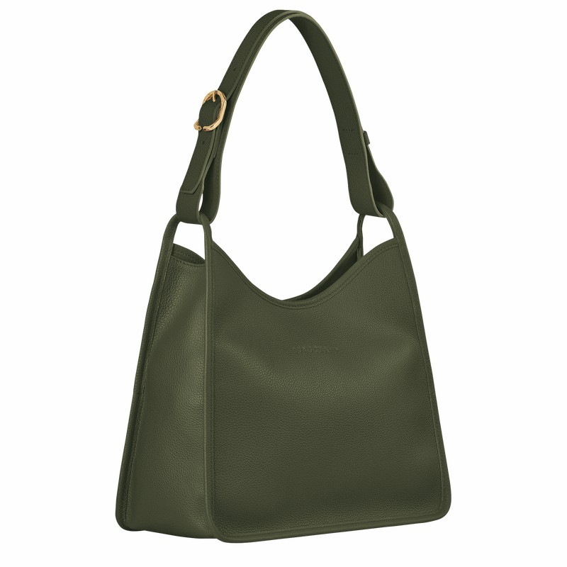 Longchamp Le FOULONNÉ M Naisten Hobo Laukku Khaki Suomi | 10155021892