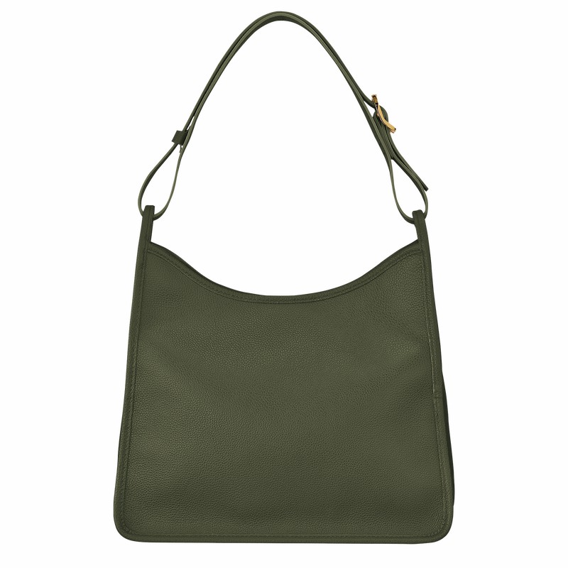 Longchamp Le FOULONNÉ M Naisten Hobo Laukku Khaki Suomi | 10155021892