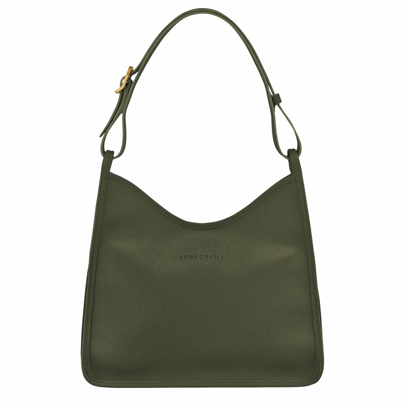 Longchamp Le FOULONNÉ M Naisten Hobo Laukku Khaki Suomi | 10155021892