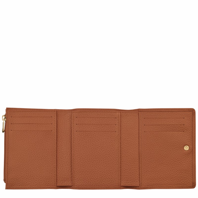 Longchamp Le FOULONNÉ Miesten Lompakko Caramel Suomi | 30021021121-