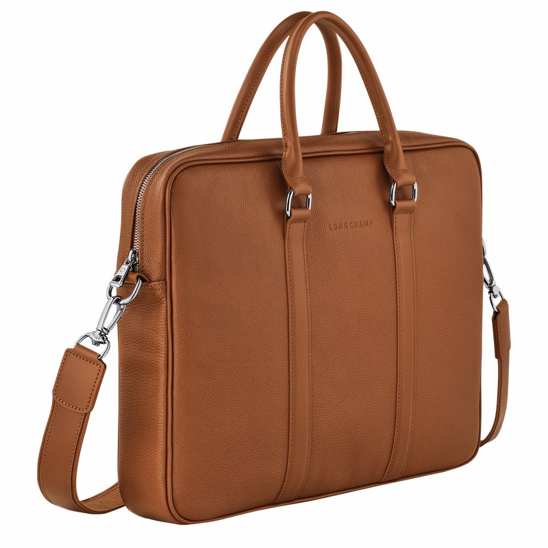 Longchamp Le FOULONNÉ S Miesten Salkku Caramel Suomi | L2122021F72-