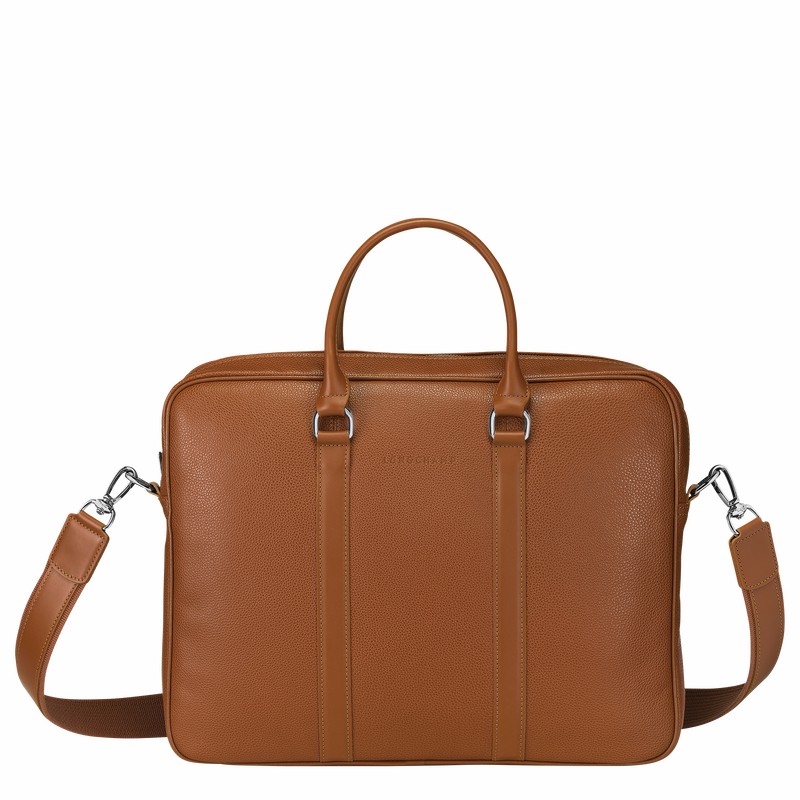 Longchamp Le FOULONNÉ S Miesten Salkku Caramel Suomi | L2122021F72-