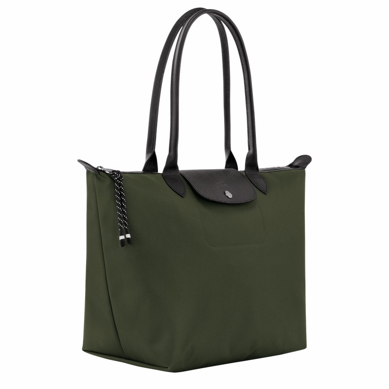 Longchamp Le Pliage Energy L Naisten Kangaskassit Khaki Suomi | L1899HSR892