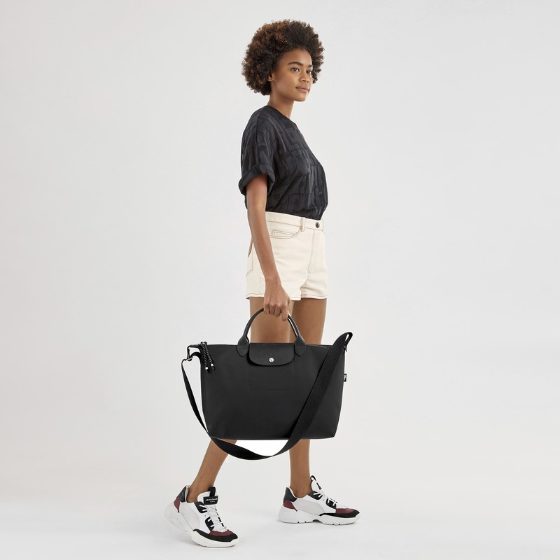 Longchamp Le Pliage Energy XL Miesten Käsilaukku Mustat Suomi | L1630HSR001-