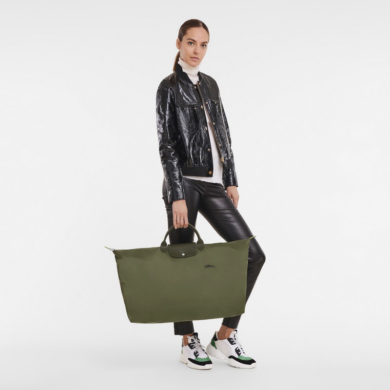 Longchamp Le Pliage Green M Miesten Matkakassit Vihreä Suomi | L1625919479-