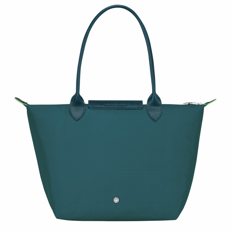 Longchamp Le Pliage Green M Naisten Kangaskassit Sinivihreä Suomi | L2605919P89