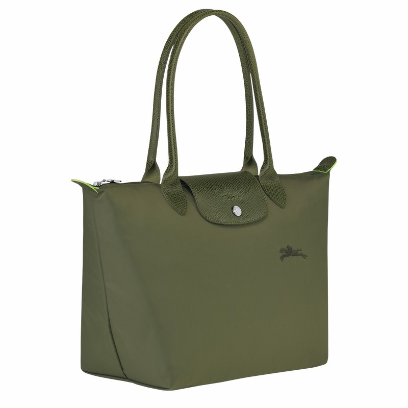 Longchamp Le Pliage Green M Naisten Kangaskassit Vihreä Suomi | L2605919479