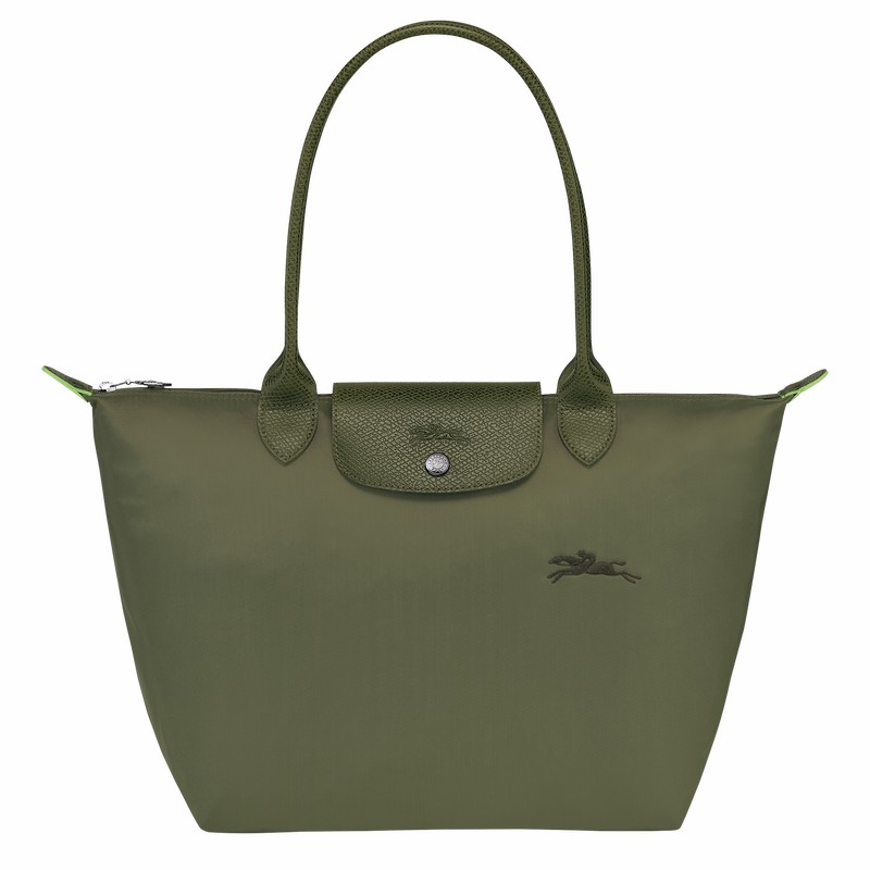 Longchamp Le Pliage Green M Naisten Kangaskassit Vihreä Suomi | L2605919479