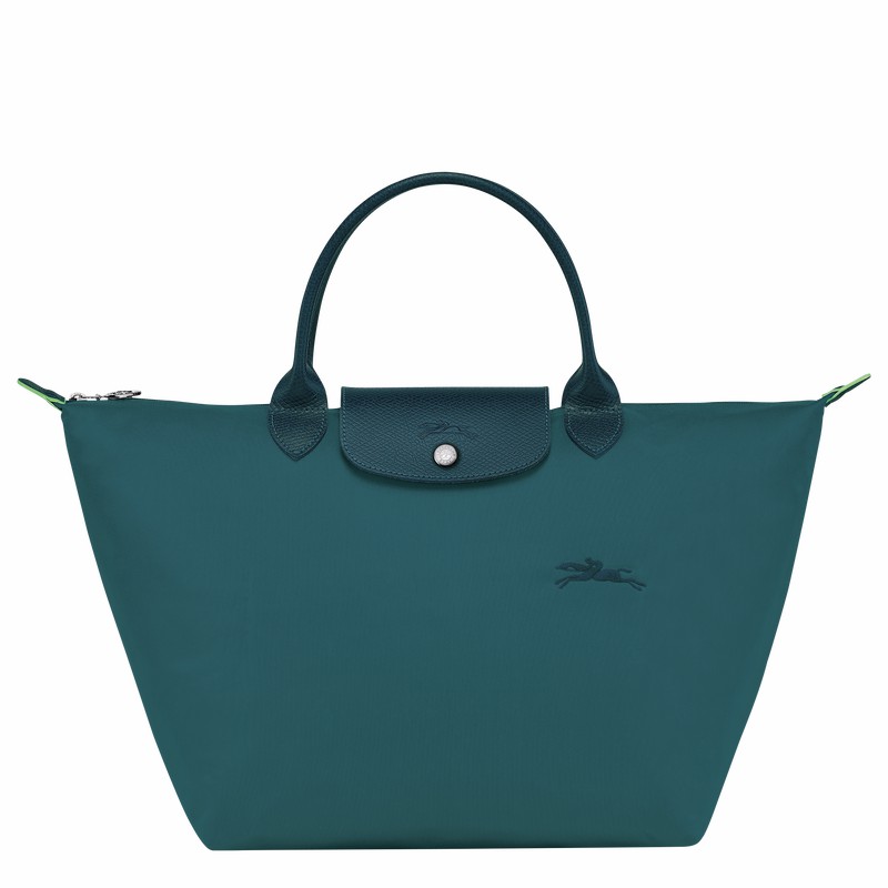 Longchamp Le Pliage Green M Naisten Käsilaukku Sinivihreä Suomi | L1623919P89