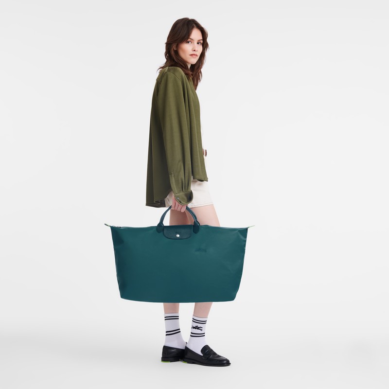 Longchamp Le Pliage Green M Naisten Matkakassit Sinivihreä Suomi | L1625919P89