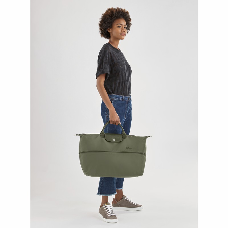 Longchamp Le Pliage Green expandable Miesten Matkakassit Vihreä Suomi | L1911919479-