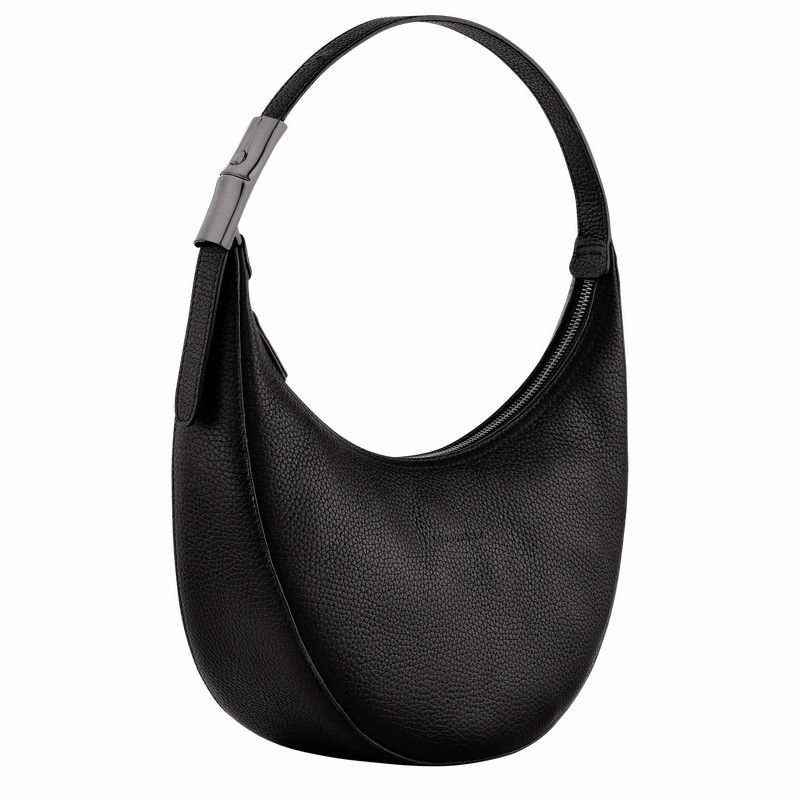 Longchamp Le Roseau Essential M Naisten Hobo Laukku Mustat Suomi | 10218968001