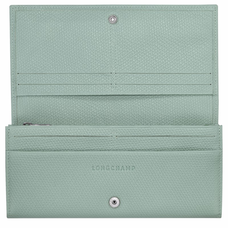 Longchamp Le Roseau Flap Naisten Lompakko Celadon Suomi | L3044HFP282