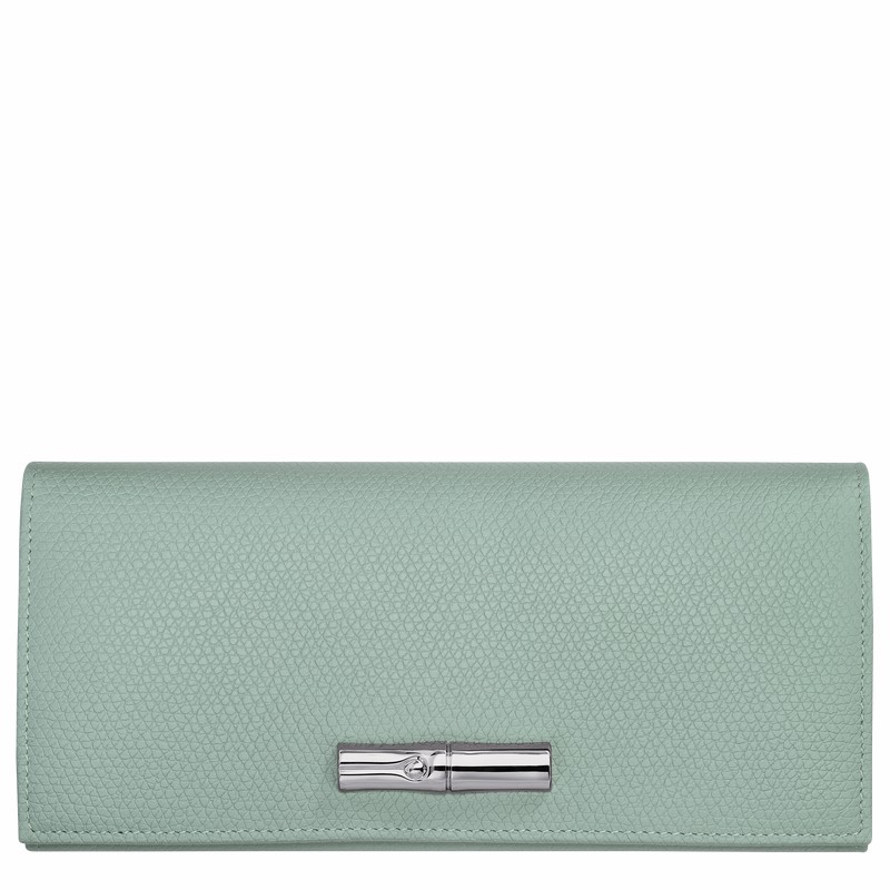 Longchamp Le Roseau Flap Naisten Lompakko Celadon Suomi | L3044HFP282