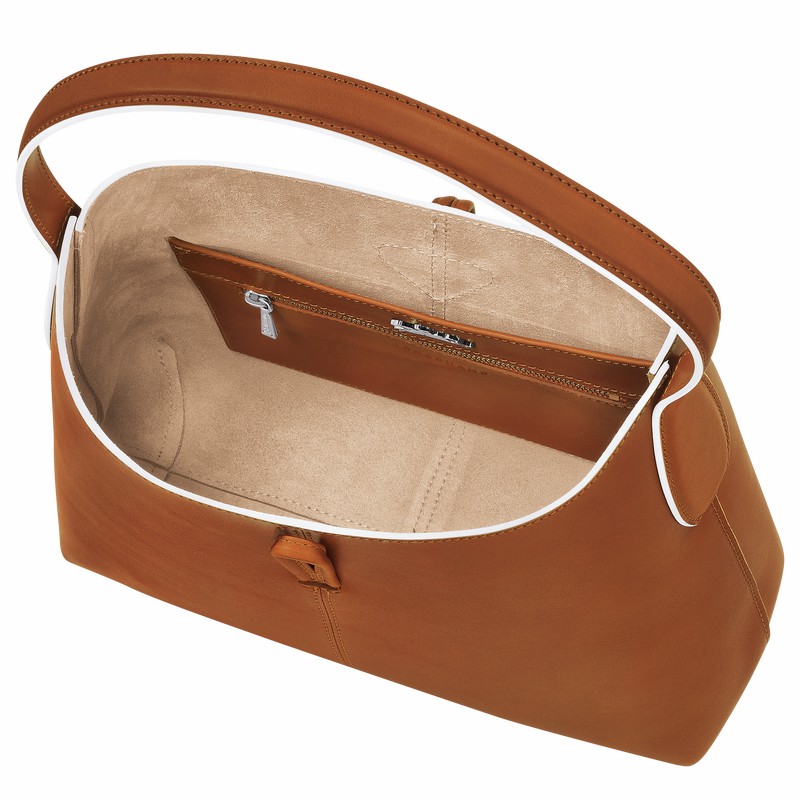 Longchamp Le Roseau M Naisten Hobo Laukku Ruskea Suomi | 10153HQS504