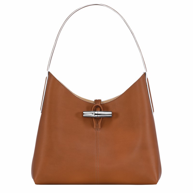 Longchamp Le Roseau M Naisten Hobo Laukku Ruskea Suomi | 10153HQS504