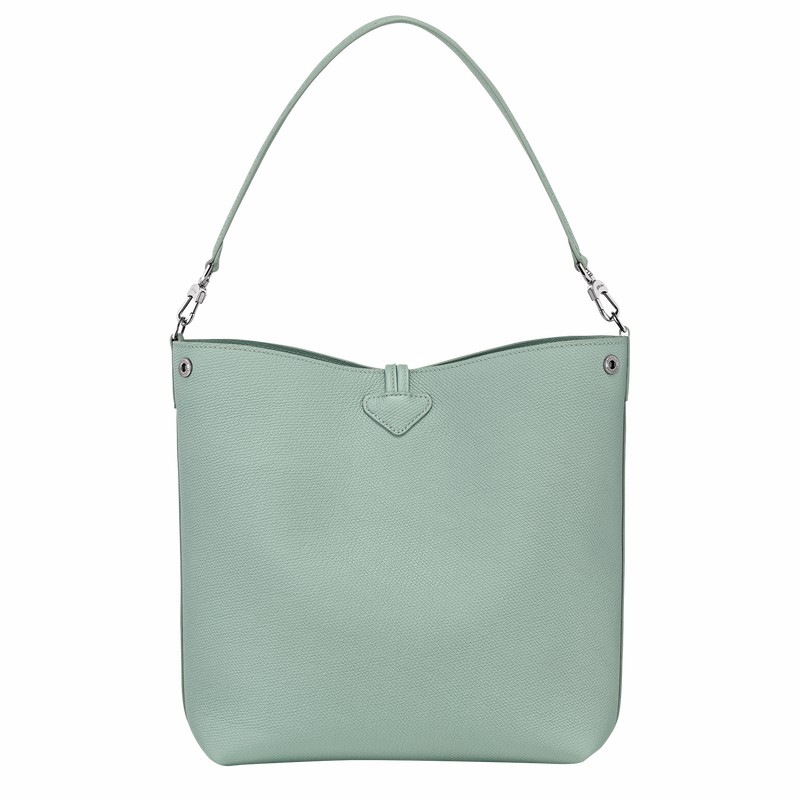 Longchamp Le Roseau M Naisten Olkalaukku Celadon Suomi | 10281HFP282